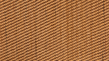 texture of brown bamboo woven mat background.