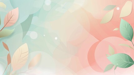 A minimalist backdrop with soft gradient and abstract shapes perfect for spring
