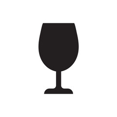 Wine glass icon logo design template isolated
