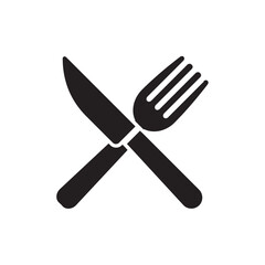 Cutlery icon logo design template isolated