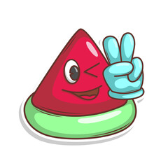 Funny doodle fruit cartoon with cute expression