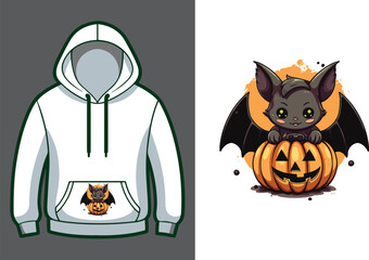 Hoodie Mockup for Halloween Festival.