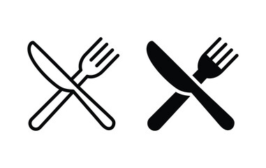 Fork and knife icon vector 