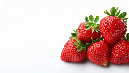 Obraz premium Strawberries on a white background