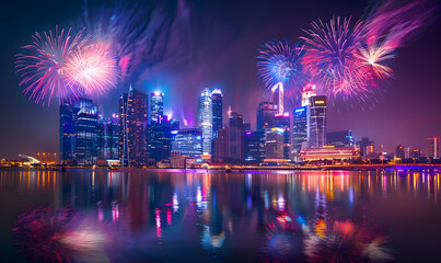 Fototapeta premium Activities and culture for New Year and Christmas festivals in the form of graphic advertising background