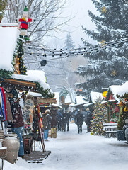 Activities and culture for New Year and Christmas festivals in the form of graphic advertising background