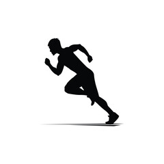 silhouette of a man running