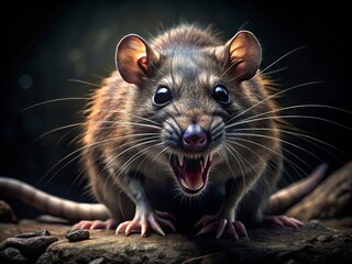 * A sinister creature with long, spindly tail and menacing teeth, the shadows seem to move around it