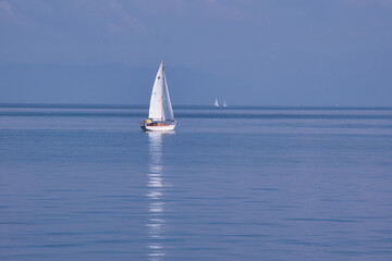 Obraz premium Bodensee, Segelboot auf dem See