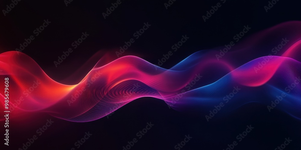 Poster Abstract waves of vibrant colors creating a dynamic visual flow.
