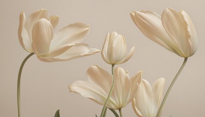 Naklejka premium A serene beige colored tulip texture graphic