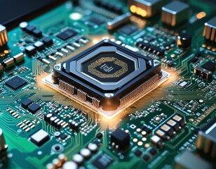 Fototapeta premium motherboard close up