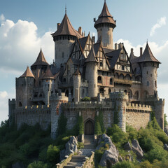 Fototapeta premium castle in the city