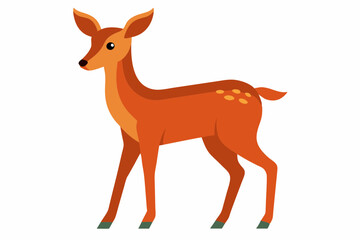 Deer animal icons set cartoon vector. Cute spotted forest deer. Wild nature