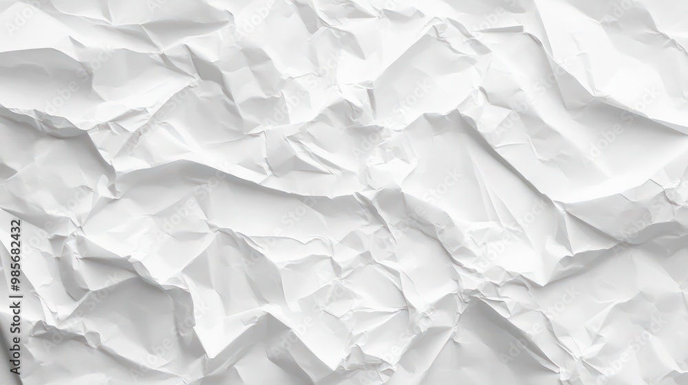 Aufkleber white crumpled paper background texture pattern overlay transparent background