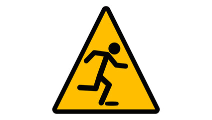 Floor-Level Obstacle, black and yellow  isolated silhouette