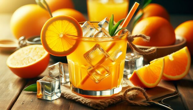 orange juice in a glass