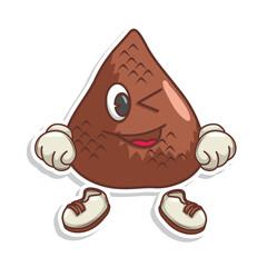 Funny doodle fruit cartoon with cute expression