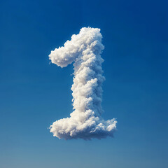 cloud in the shape of the number one