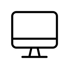 Computer monitor screen flat icon for apps and websites
