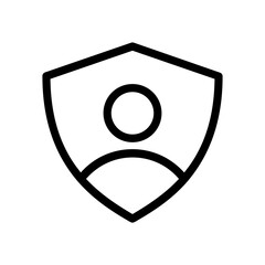 user protection safety shield icon
