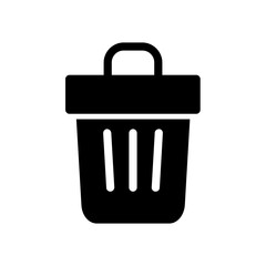 trash can icon. garbage can, rubbish bin symbol