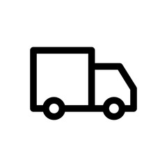 Moving shipping. delivery truck vector icon for transportation apps and websites. Color editable