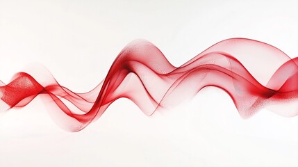Red wave effect in the middle abstract background