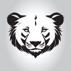 cow Animal logo Isolated Black on White background