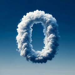 cloud in the shape of the number zero