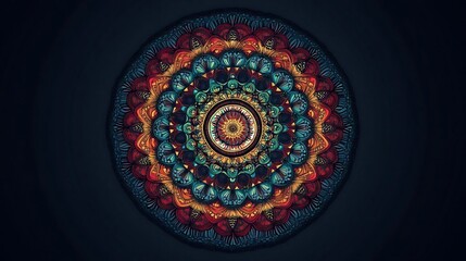 Obraz premium Colorful Mandala Design with Ornate Details
