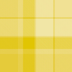 Yellow tartan plaid fabric seamless pattern of check background tartan with a textile fabric plaid texture. Tartan Scotland seamless plaid pattern vector. Retro background fabric.