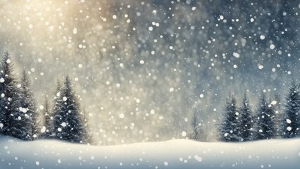 snow falling in the water