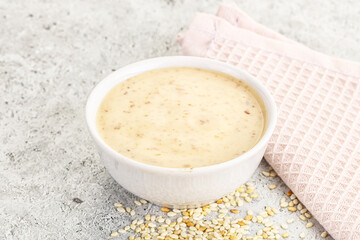 Sesame sauce in the bowl