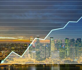 Recession and crisis concept with decline chart