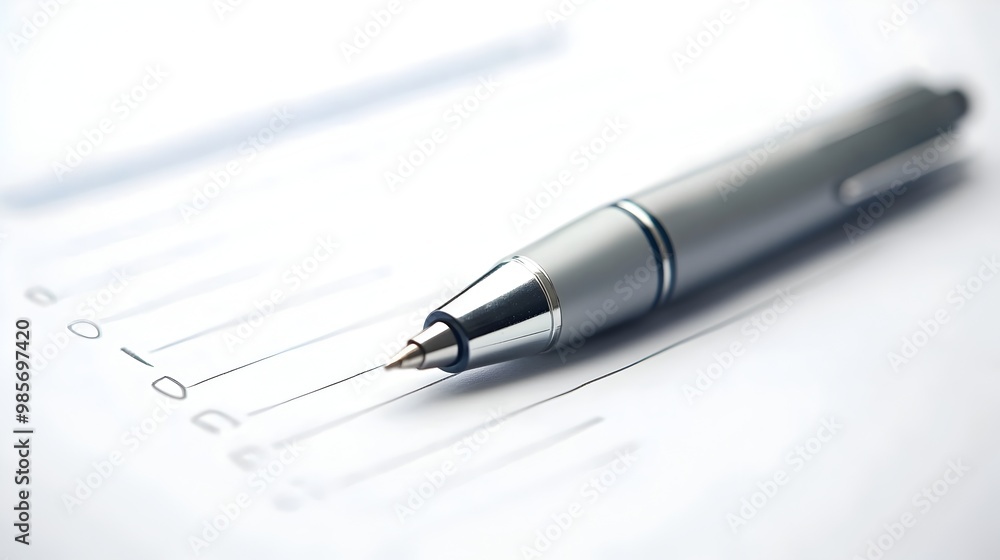 Aufkleber ticking off tasks on a to-do list for business productivity and task management