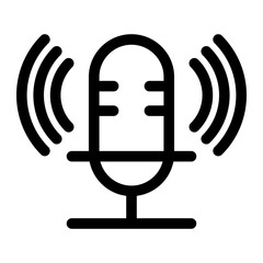 Microphone icon template