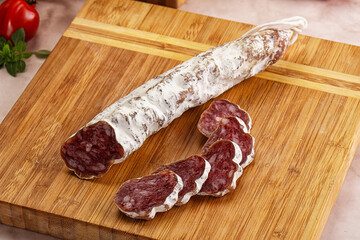 Spanish dry pork sausage Fuet