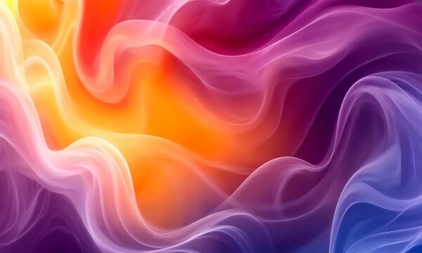 Abstract animation color moke waves background