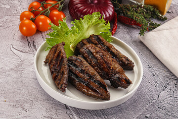 Grilled diet beef liver steak