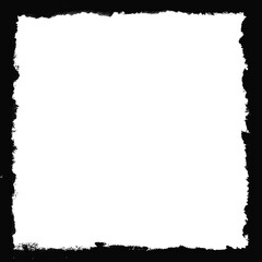 Expressive Brush Stroke Grunge Frame for Creative Projects