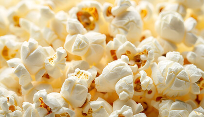 Tasty fresh popcorn on white background, closeup