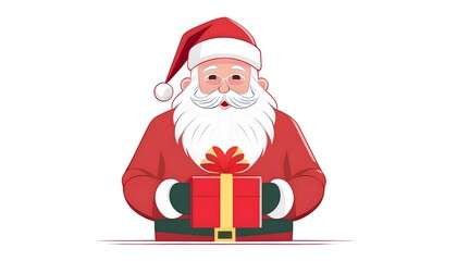 Fototapeta premium Santa Claus Holding a Gift