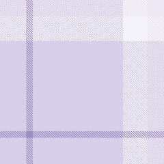 Purple tartan plaid fabric seamless pattern of check background tartan with a textile fabric plaid texture. Tartan Scotland seamless plaid pattern vector. Retro background fabric.
