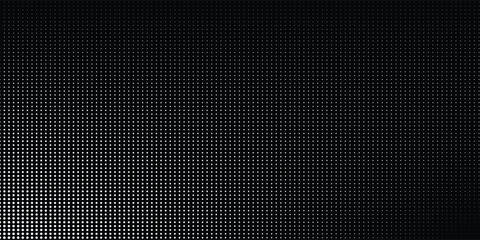 Obraz premium Halftone gradient vector background. From light to dark dots