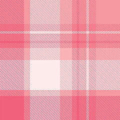 Pink tartan plaid fabric seamless pattern of check background tartan with a textile fabric plaid texture. Tartan Scotland seamless plaid pattern vector. Retro background fabric.