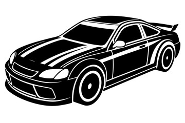 racing car silhouette vector