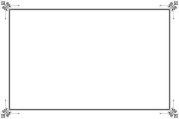 Elements of ornate vintage frames. Black on white classic calligraphy swirls, floral motifs. Design print for greeting cards, wedding invitations, restaurant menu, royal certificates. Set 195
