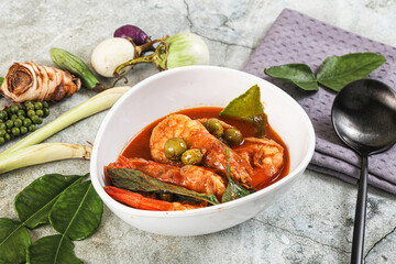Thai Panang curry witn prawn