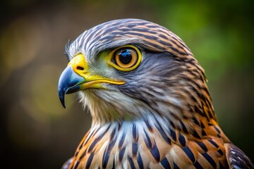 Fototapeta premium Majestic bird of prey with piercing gaze and sharp, curved beak